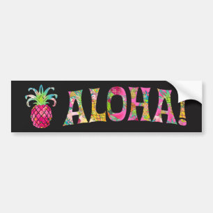 PixDezines Aloha Ananas Autoaufkleber