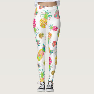 PixDezines Aloha Ananas/DIY Bckgrnd Color Leggings