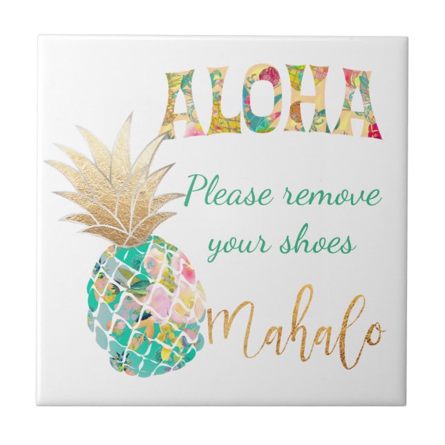 PixDezines Aloha Ananas/DIY Hintergrund Fliese (Vorderseite)