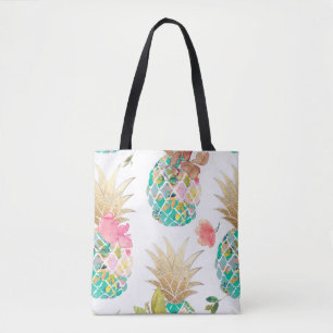 PixDezines Aloha Ananas+Floral Wasserfarbe