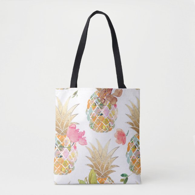 PixDezines Aloha Ananas+Floral Wasserfarbe (Vorderseite)