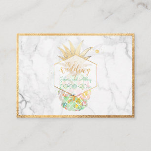 PixDezines Aloha Ananas/Gold/Marmor/Unterlage Begleitkarte