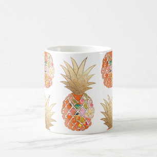 PixDezines Aloha Ananas+Imitat Gold Tasse