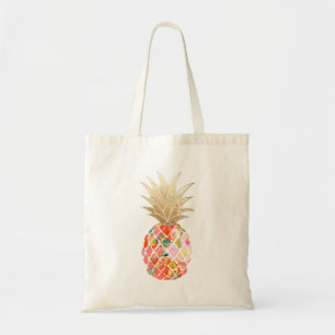 PixDezines Aloha Ananas+Imitat Gold Tragetasche