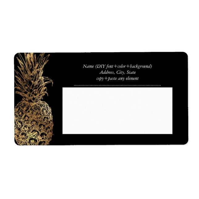 PixDezines Aloha Ananas+Imitate Gold (Vorne)