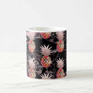 PixDezines Aloha Ananas+Imitate Rose Gold Kaffeetasse