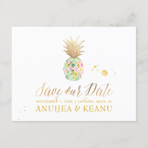 PixDezines Aloha Ananas/Minthe/Save-the-Date-Karte Ankündigungspostkarte