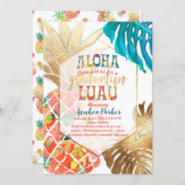 PixDezines Aloha Ananas/Orange/Abschluss Luau Einladung