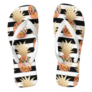 PixDezines Aloha Ananas+Streifen Flip Flops