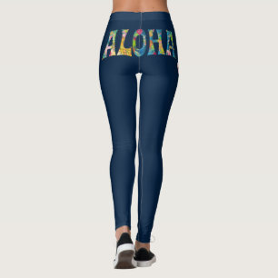 PixDezines Aloha Hawaii/DIY Hintergrundfarbe Leggings