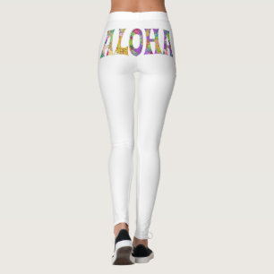 PixDezines ALOHA HAWAII/DIY Hintergrundfarbe Leggings