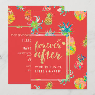 PixDezines Aloha Hawaiianische Ananas/DIY Koralle Einladung