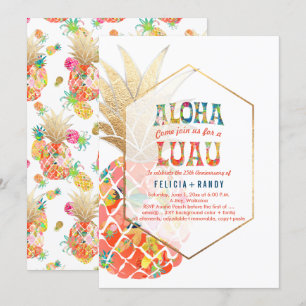 PixDezines Aloha Hawaiianische Ananas/Orange/DIY Einladung