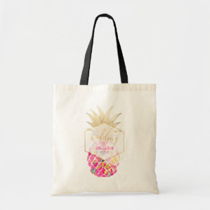 PixDezines Aloha Hawaiianische Ananas/Rosa Tragetasche