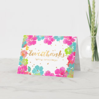 PixDezines Aloha Hibiskus Leis/Vielen Dank Dankeskarte