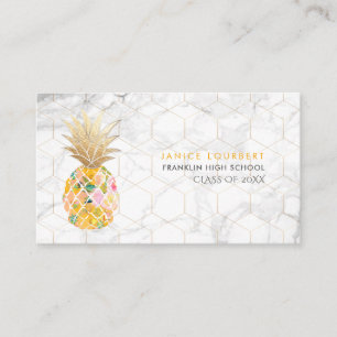 PixDezines ALOHA PINEAPPLE/GOLDENDE ROD/IMITATS GO Telefonnummerkarte