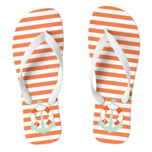 PixDezines anchor/DIY Farbjustierbare Streifen Flip Flops