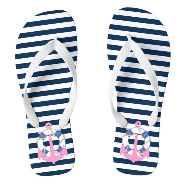 PixDezines-Anker/DIY-Farbregelbare Streifen Flip Flops (Fußbett)
