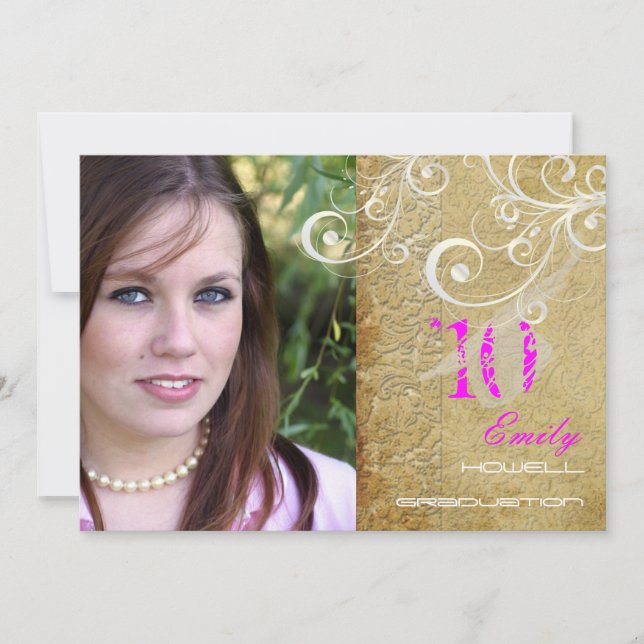 PixDezines Anpassbare Akzent-/Abschlüsse Einladung (Vorderseite)