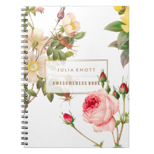 PixDezines Antike Rosen/Redoute Notizblock