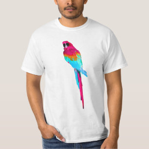 PixDezines Aquarellmakaw/Rosa T-Shirt