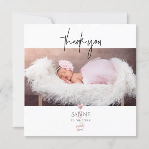 PixDezines Baby Shower Danke Rose Gold Einladung