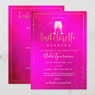 PixDezines Bachelorette Wochenende heißes, blenden Einladung