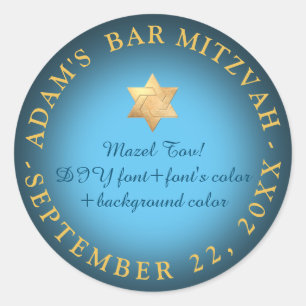 PixDezines Bar Mizwa/Bat Mizwa/DIY Farbe Runder Aufkleber