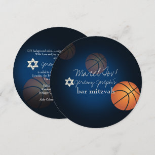 PixDezines Basketball Bar Mizwa/DIY Farbe Einladung