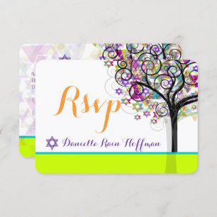 PixDezines Baum des Lebens Bat Mitzvah/diy Hinterg Einladung