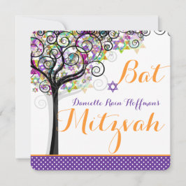 PixDezines Baum des Lebens Bat Mitzvah/diy Hinterg Einladung