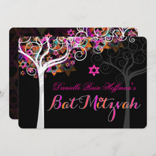PixDezines Baum des Lebens Bat Mitzvah/diy Hinterg Einladung