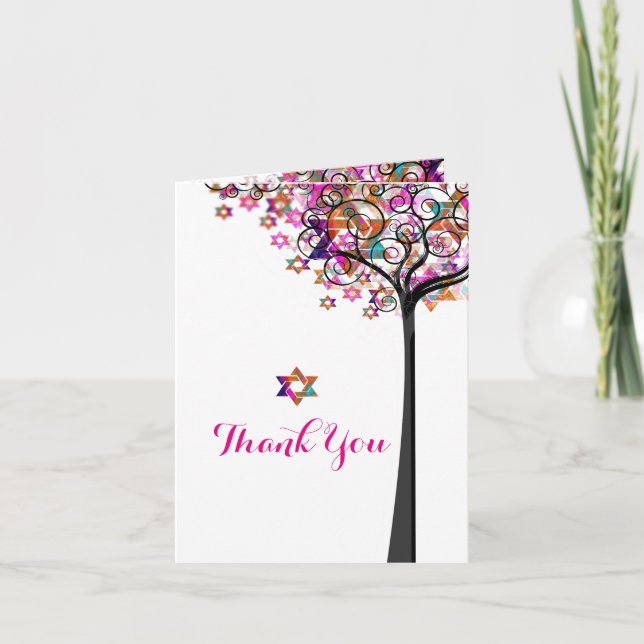 PixDezines Baum des Lebens/danke/DIYbackground Dankeskarte (Vorderseite)