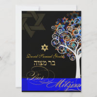 PixDezines Baum des Lebens+Sterne, Bar Mitzvah