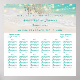 PixDezines Beach/Chadeliers/Seekarte Poster