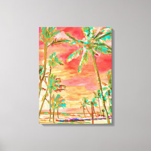 PixDezines Beach/Hawaii/Bay/Coral/Aquamarin Leinwanddruck