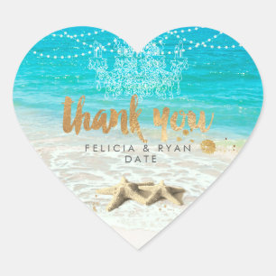 PixDezines Beach/lightstrings+Kronleuchter Vielen Herz-Aufkleber