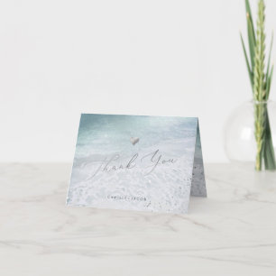 PixDezines Beach Shoreline Wedding Vielen Dank Dankeskarte