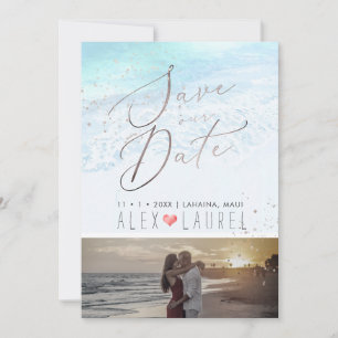 PixDezines Beach / Ufer Save the Date Einladung