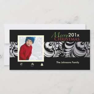 PixDezines Bellissimo Damask, christmas Feiertagskarte