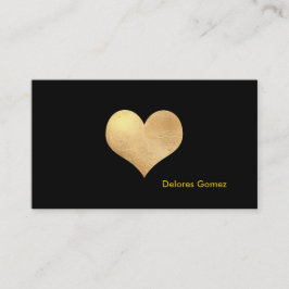 PixDezines Big Heart in Imitate Gold/DIY Hintergru Visitenkarte