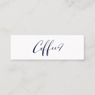 PixDezines Black+Gold Coffee Date Cards Mini Visitenkarte