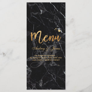 PixDezines Black Marble/Shine Menu/Imitate Gold Menükarte