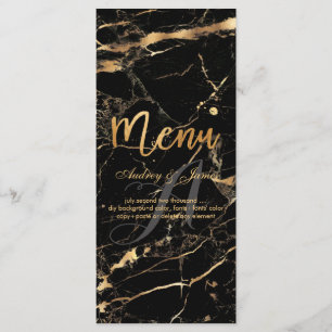 PixDezines Black Marble/Shine Menu/Imitate Gold Menükarte