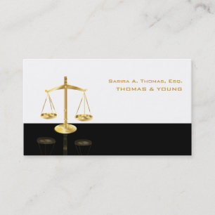 PixDezines BLACK+WHITE ATTORNEYS Business CARDS Visitenkarte