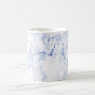 PixDezines BLAU und WEISSER MARMOR Kaffeetasse