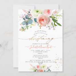 PixDezines Blush Aquarellpeonies Christening Einladung