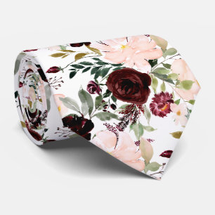 PixDezines Blush Burgund H2 Botanisch Krawatte