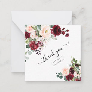 PixDezines Blush Burgundy Blume Mitteilungskarte