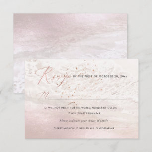 PixDezines Blush Coastal, Beach RSVP mit Mahlzeit Einladung